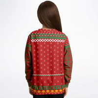Happy Hockeydays - Athletic Kids/Youth Ugly Christmas Sweater - TreasuredTale