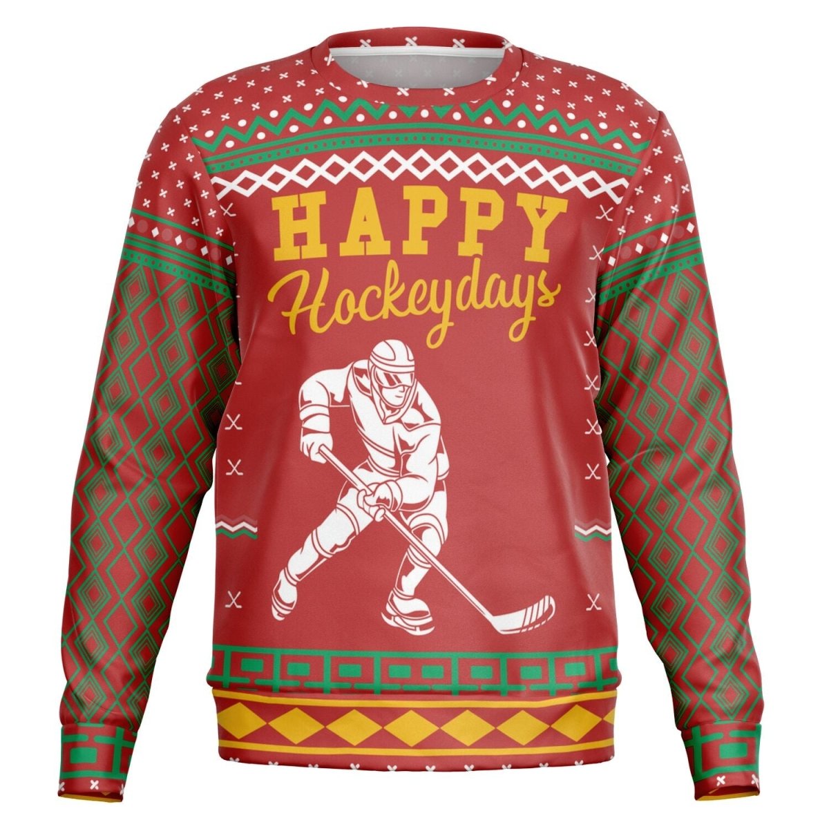 Happy Hockeydays - Fashion Ugly Christmas Sweater Men, Ladies - TreasuredTale