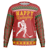Happy Hockeydays - Fashion Ugly Christmas Sweater Men, Ladies - TreasuredTale