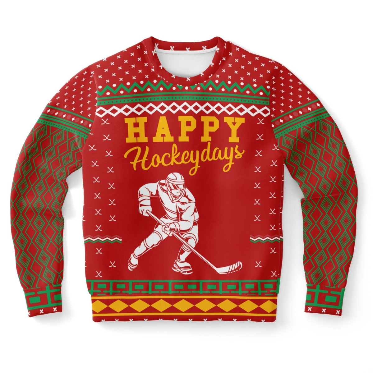 Happy Hockeydays - Fashion Ugly Christmas Sweater Men, Ladies - TreasuredTale