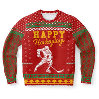 Happy Hockeydays - Fashion Ugly Christmas Sweater Men, Ladies - TreasuredTale