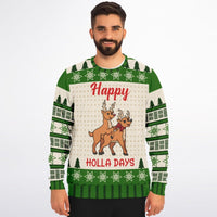 Happy Holla Days Reindeer Christmas Sweatshirt - TreasuredTale