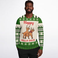Happy Holla Days Reindeer Christmas Sweatshirt - TreasuredTale