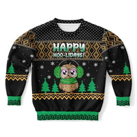 Happy Hoo - lidays - Athletic Kids/Youth Ugly Christmas Sweater - TreasuredTale