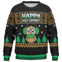 Happy Hoo - lidays - Athletic Kids/Youth Ugly Christmas Sweater - TreasuredTale