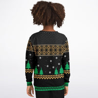 Happy Hoo - lidays - Athletic Kids/Youth Ugly Christmas Sweater - TreasuredTale