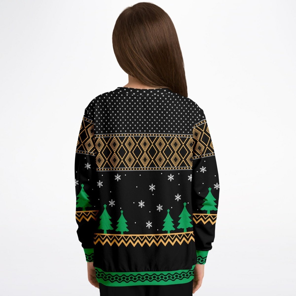 Happy Hoo - lidays - Athletic Kids/Youth Ugly Christmas Sweater - TreasuredTale