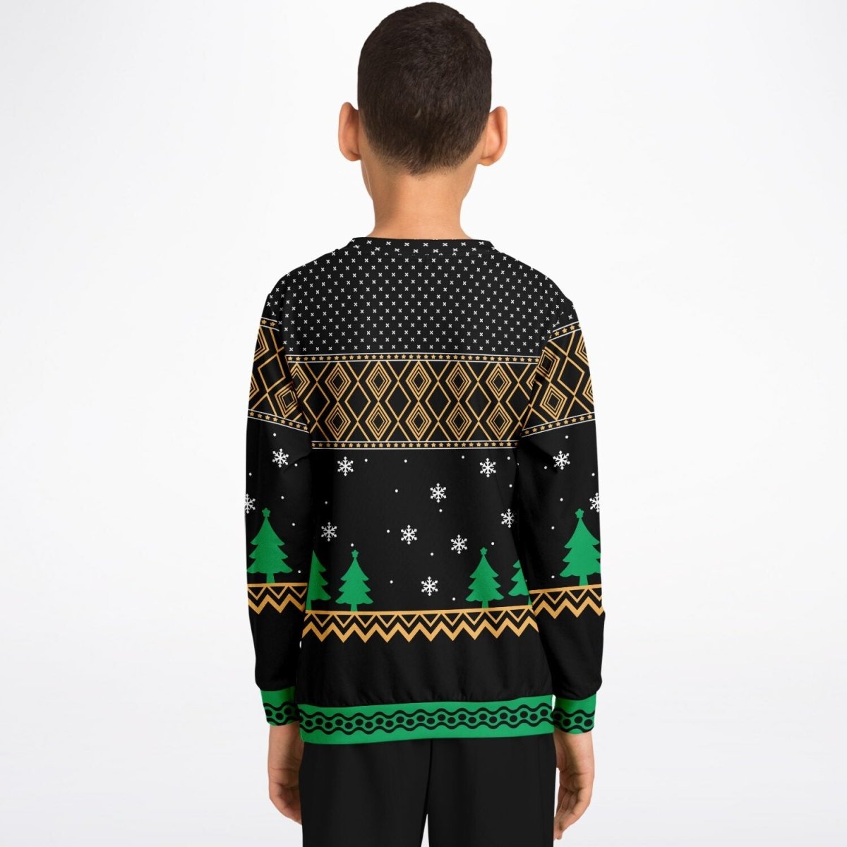 Happy Hoo - lidays - Athletic Kids/Youth Ugly Christmas Sweater - TreasuredTale