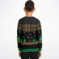Happy Hoo - lidays - Athletic Kids/Youth Ugly Christmas Sweater - TreasuredTale