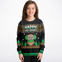 Happy Hoo - lidays - Athletic Kids/Youth Ugly Christmas Sweater - TreasuredTale