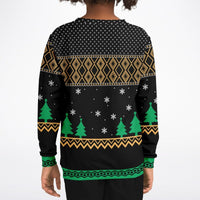 Happy Hoo - lidays - Athletic Kids/Youth Ugly Christmas Sweater - TreasuredTale