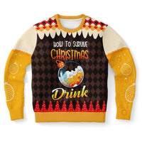 How to Survive Christmas - Athletic Drink Sweatshirt - TreasuredTale