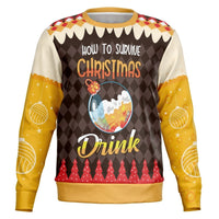 How to Survive Christmas - Athletic Drink Sweatshirt - TreasuredTale