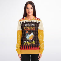 How to Survive Christmas - Athletic Drink Sweatshirt - TreasuredTale