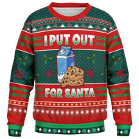 I put out for Santa - Athletic Kids/Youth Sweatshirt - TreasuredTale