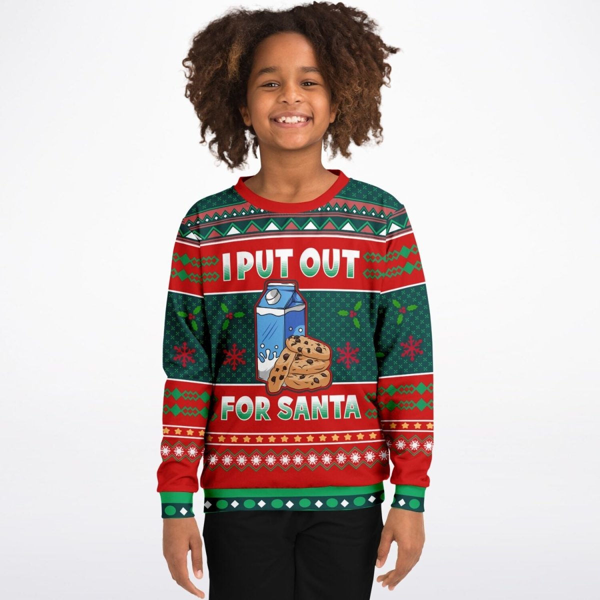 I put out for Santa - Athletic Kids/Youth Sweatshirt - TreasuredTale