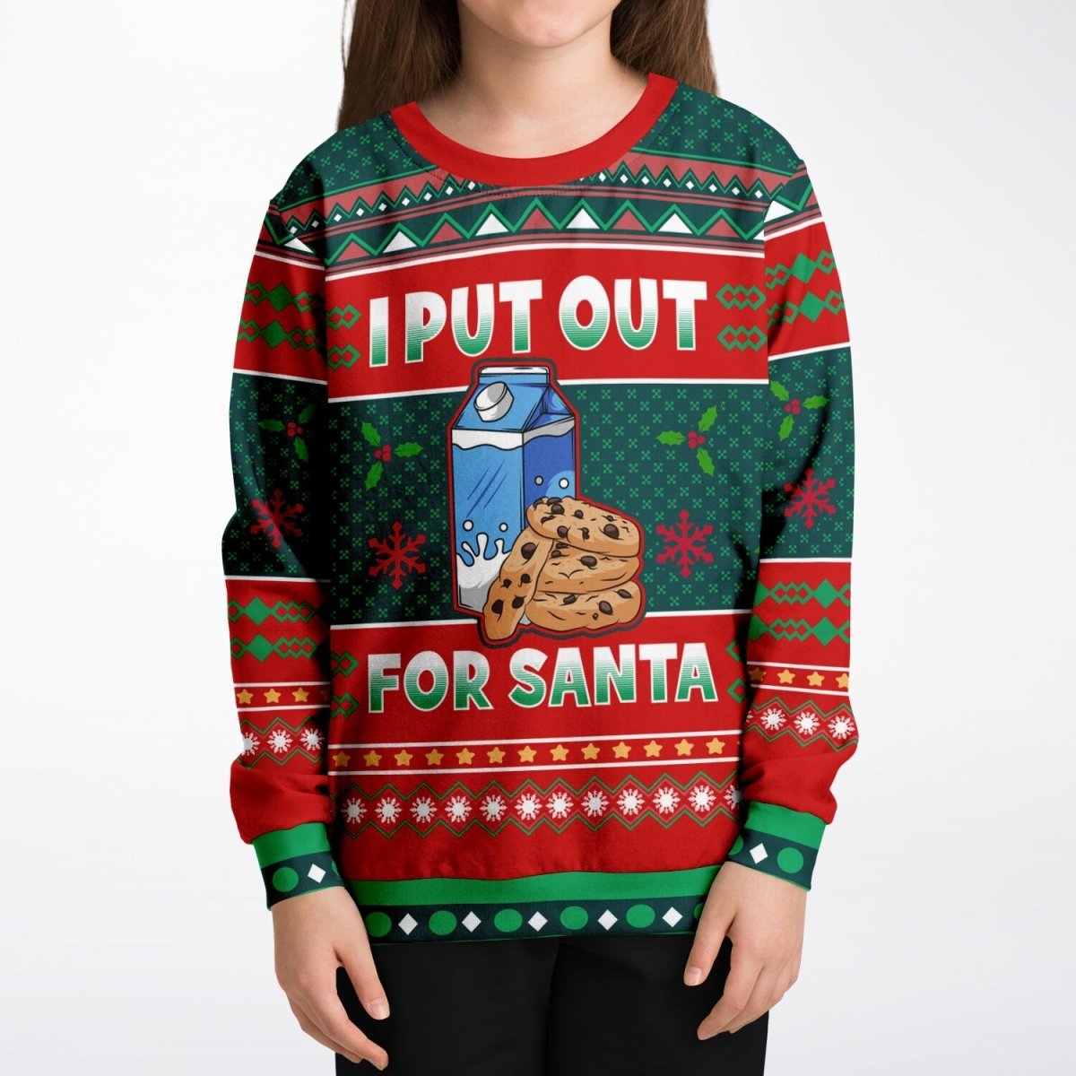 I put out for Santa - Athletic Kids/Youth Sweatshirt - TreasuredTale