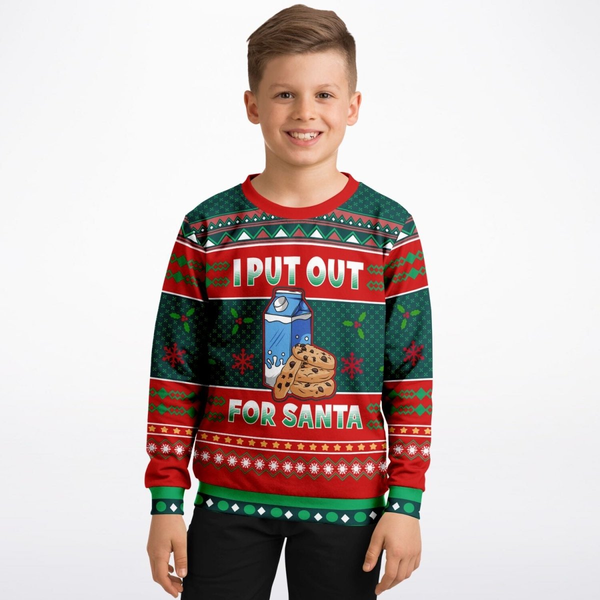 I put out for Santa - Athletic Kids/Youth Sweatshirt - TreasuredTale