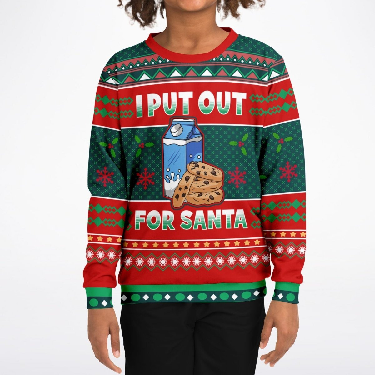 I put out for Santa - Athletic Kids/Youth Sweatshirt - TreasuredTale