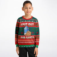 I put out for Santa - Athletic Kids/Youth Sweatshirt - TreasuredTale