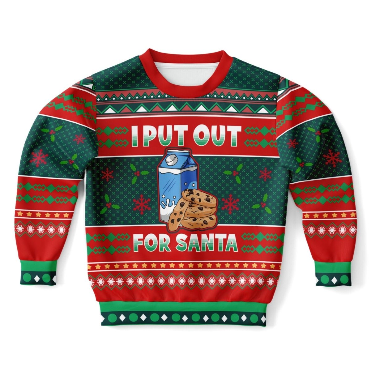 I put out for Santa - Athletic Kids/Youth Sweatshirt - TreasuredTale