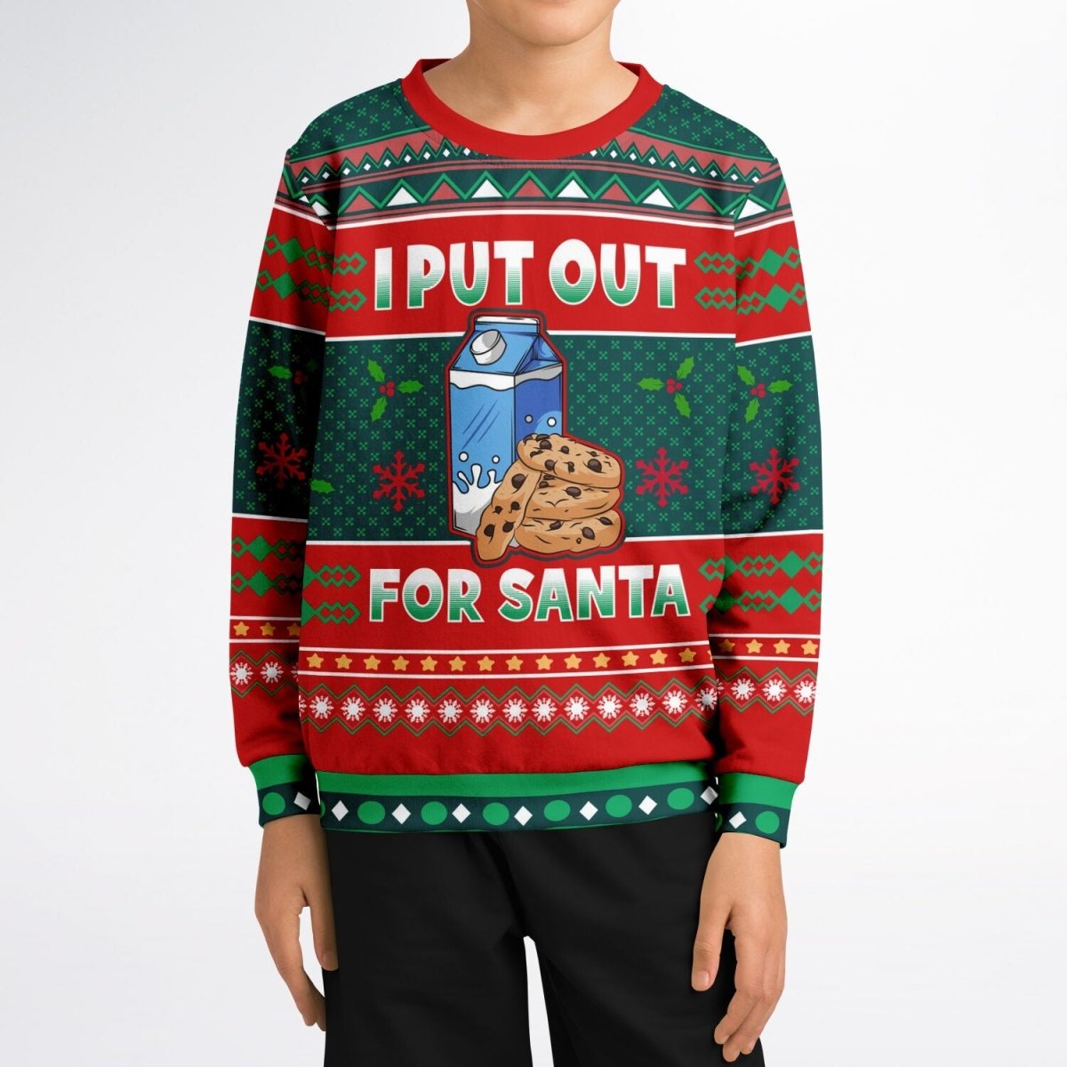 I put out for Santa - Athletic Kids/Youth Sweatshirt - TreasuredTale