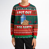 I put out for Santa - Athletic Kids/Youth Sweatshirt - TreasuredTale