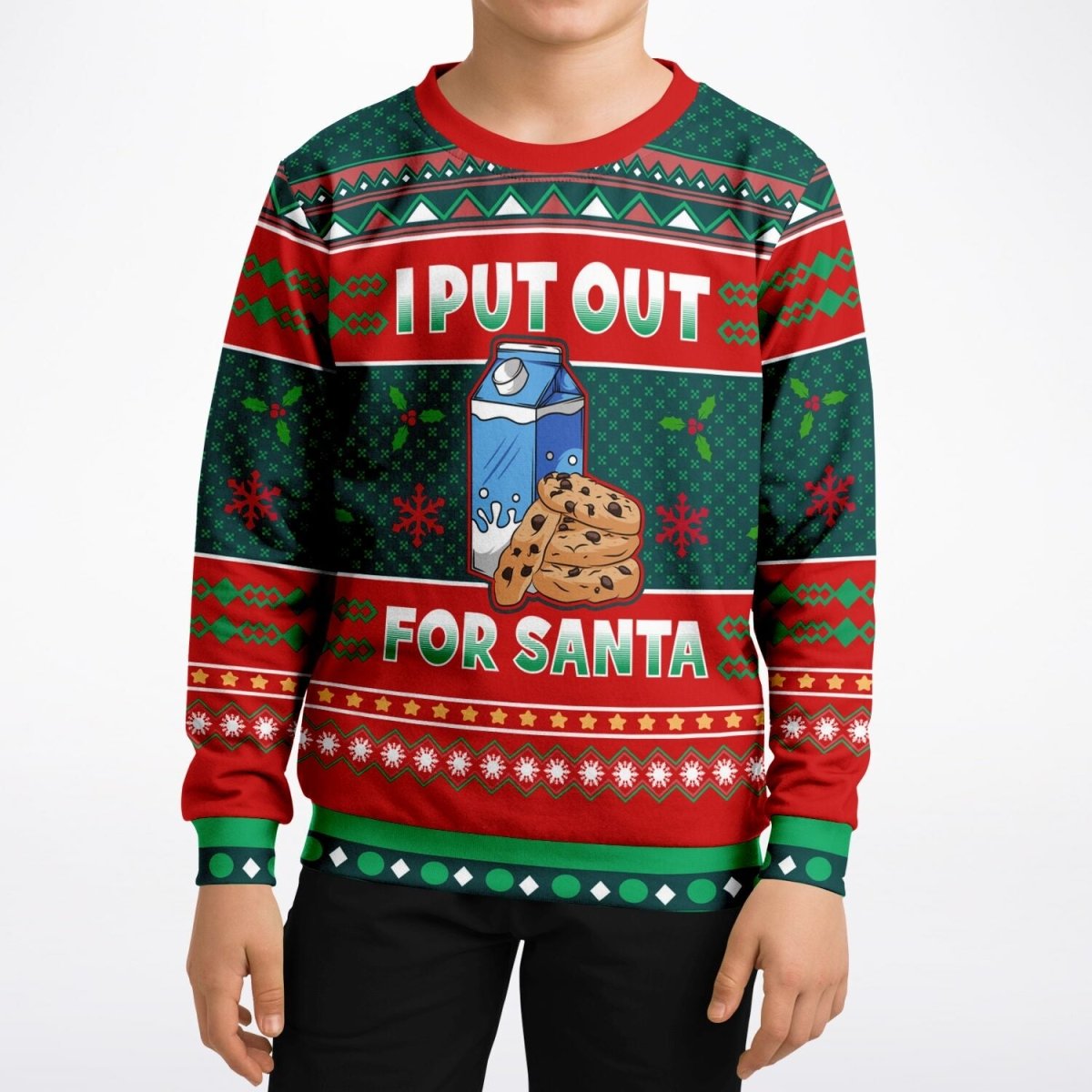 I put out for Santa - Athletic Kids/Youth Sweatshirt - TreasuredTale