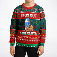 I put out for Santa - Athletic Kids/Youth Sweatshirt - TreasuredTale
