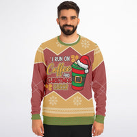 I Run on Coffee and Christmas Cheer Sweatshirt - TreasuredTale