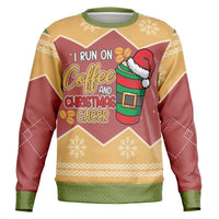I Run on Coffee and Christmas Cheer Sweatshirt - TreasuredTale
