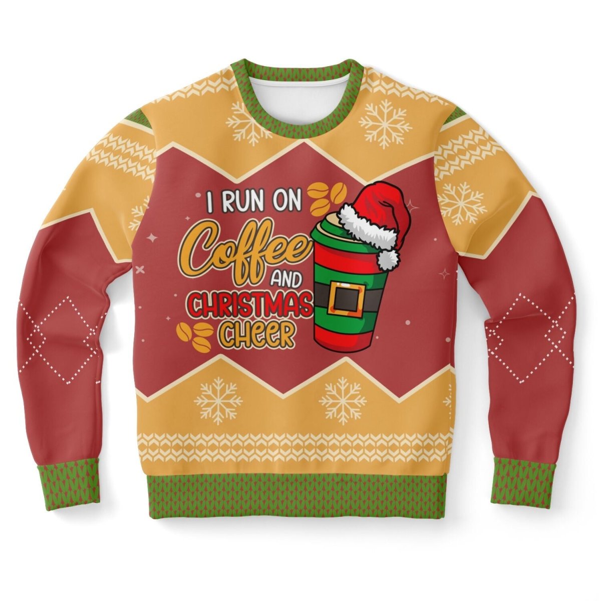 I Run on Coffee and Christmas Cheer Sweatshirt - TreasuredTale