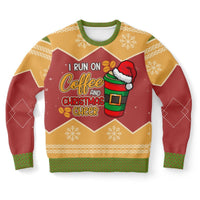 I Run on Coffee and Christmas Cheer Sweatshirt - TreasuredTale