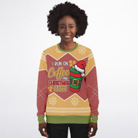 I Run on Coffee and Christmas Cheer Sweatshirt - TreasuredTale