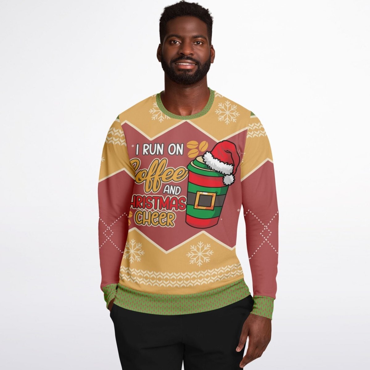 I Run on Coffee and Christmas Cheer Sweatshirt - TreasuredTale