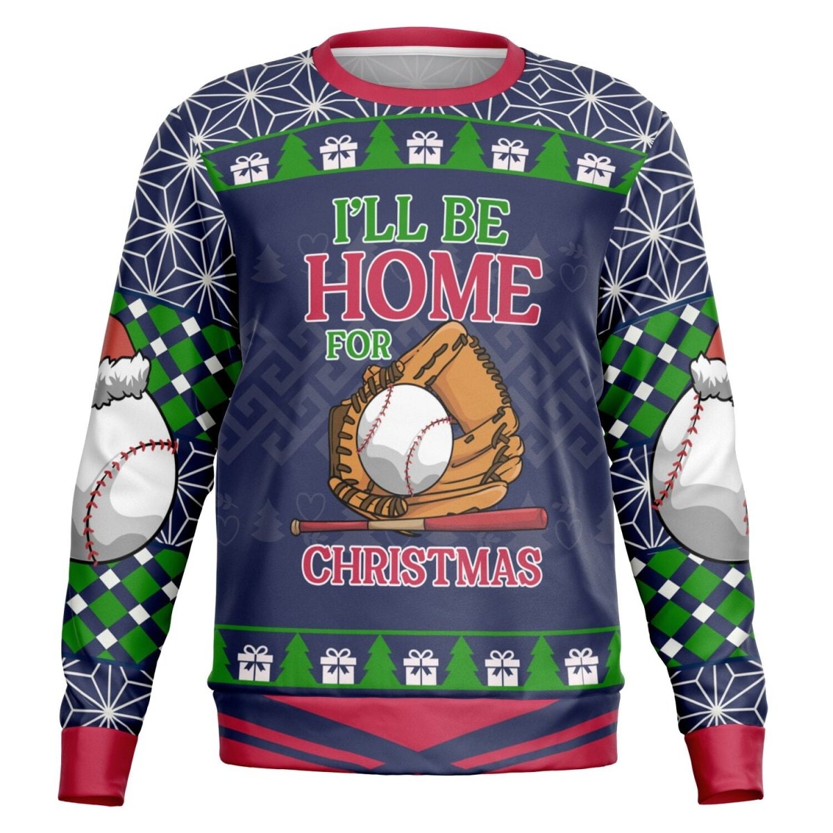 I’ll Be Home for Christmas Baseball Sweatshirt - TreasuredTale