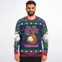 I’ll Be Home for Christmas Baseball Sweatshirt - TreasuredTale