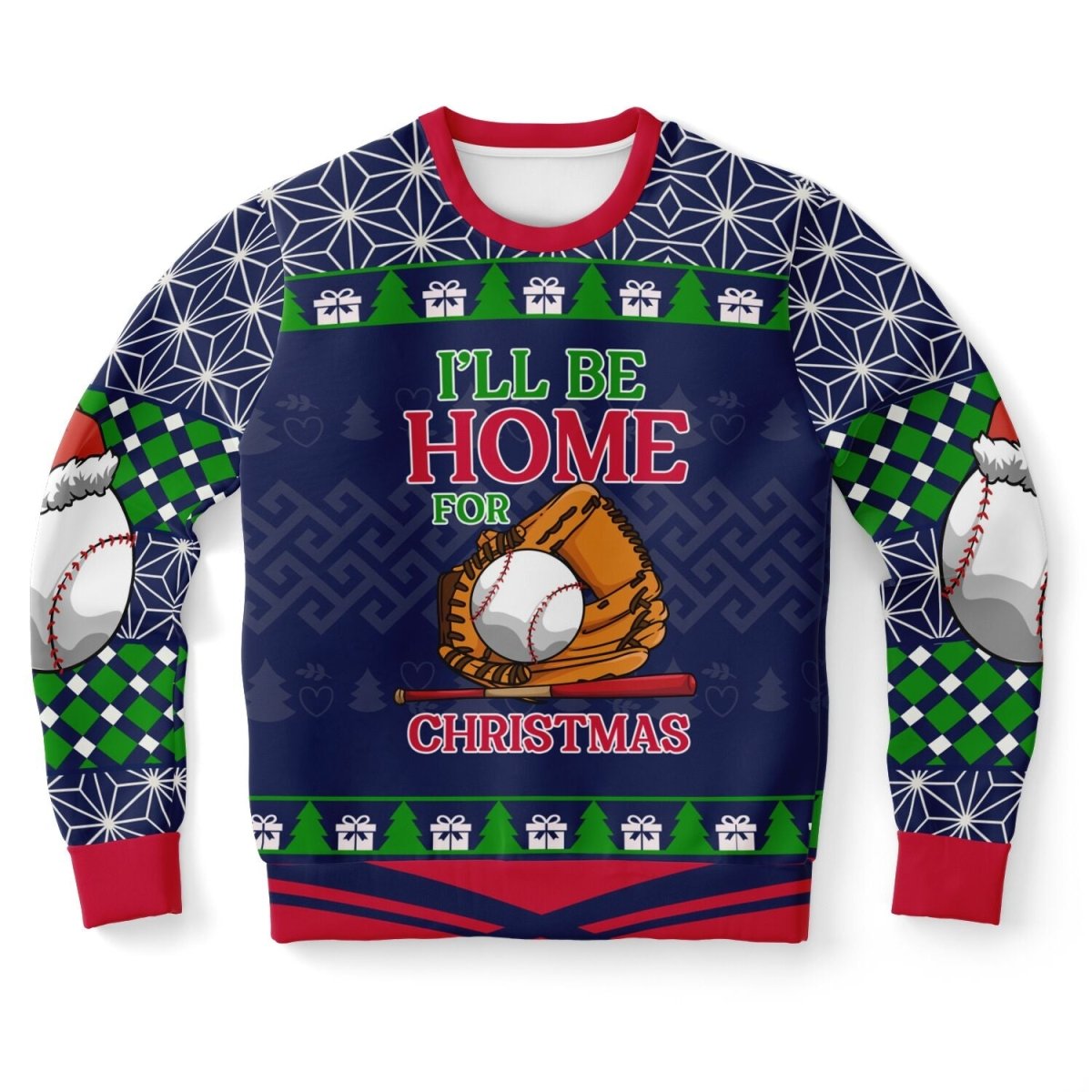 I’ll Be Home for Christmas Baseball Sweatshirt - TreasuredTale