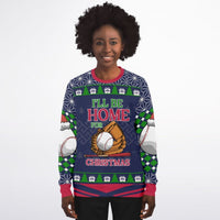 I’ll Be Home for Christmas Baseball Sweatshirt - TreasuredTale