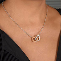 Interlocking Hearts Necklace, Mom Gift, Thank You - TreasuredTale