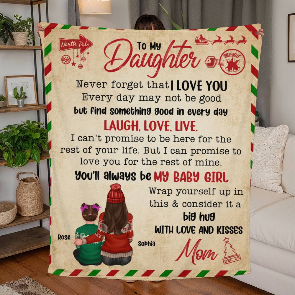 Jersey Fleece Blanket 50" x 60" - Daughter - TreasuredTale