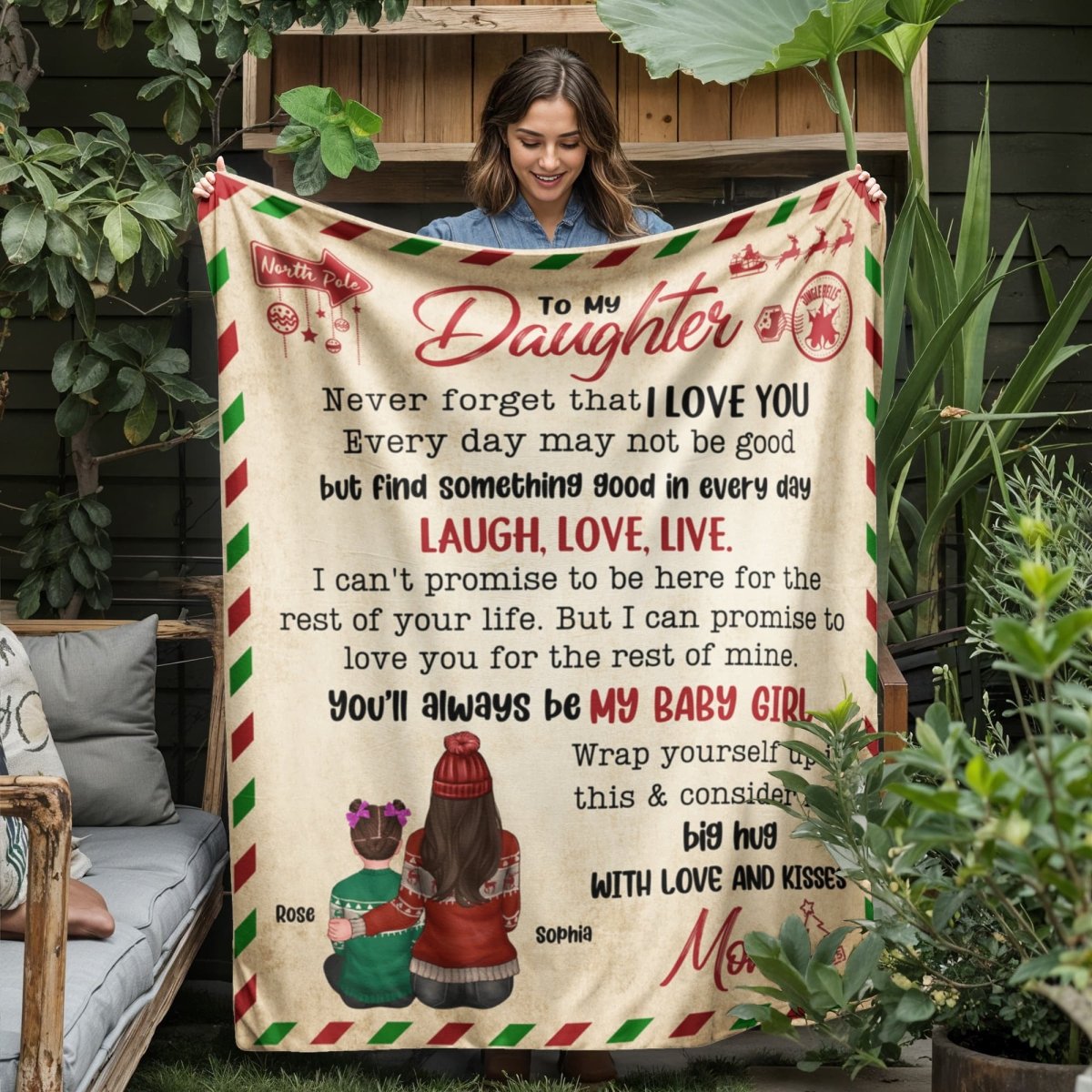 Jersey Fleece Blanket 50" x 60" - Daughter - TreasuredTale