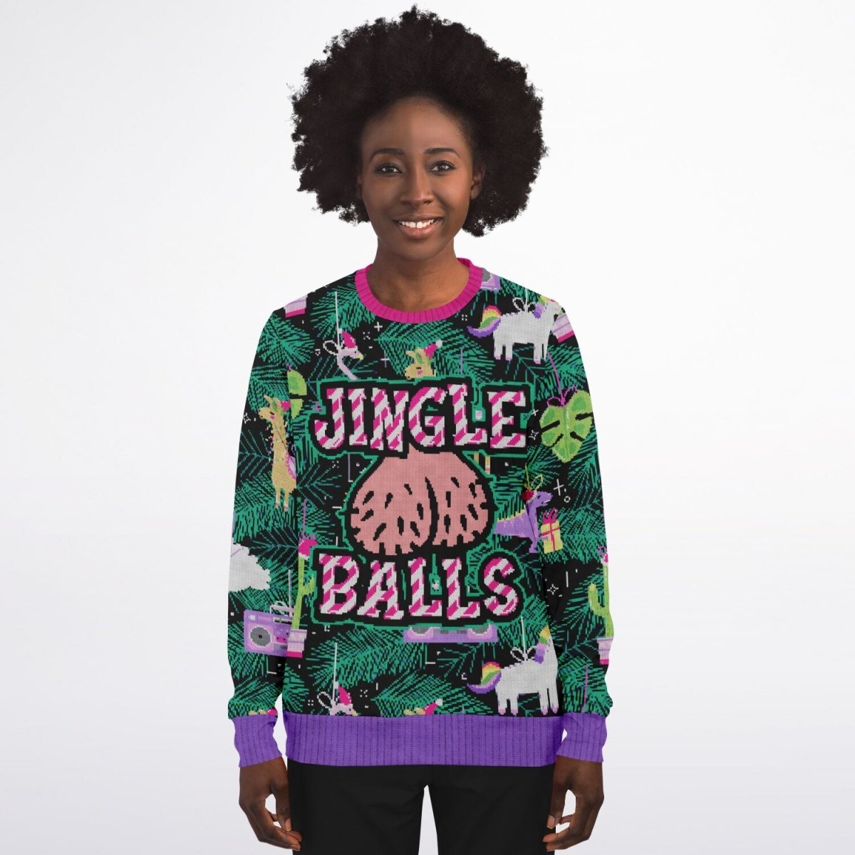 Jingle Balls - Athletic Funny Ugly Christmas Sweater Men, Ladies - TreasuredTale