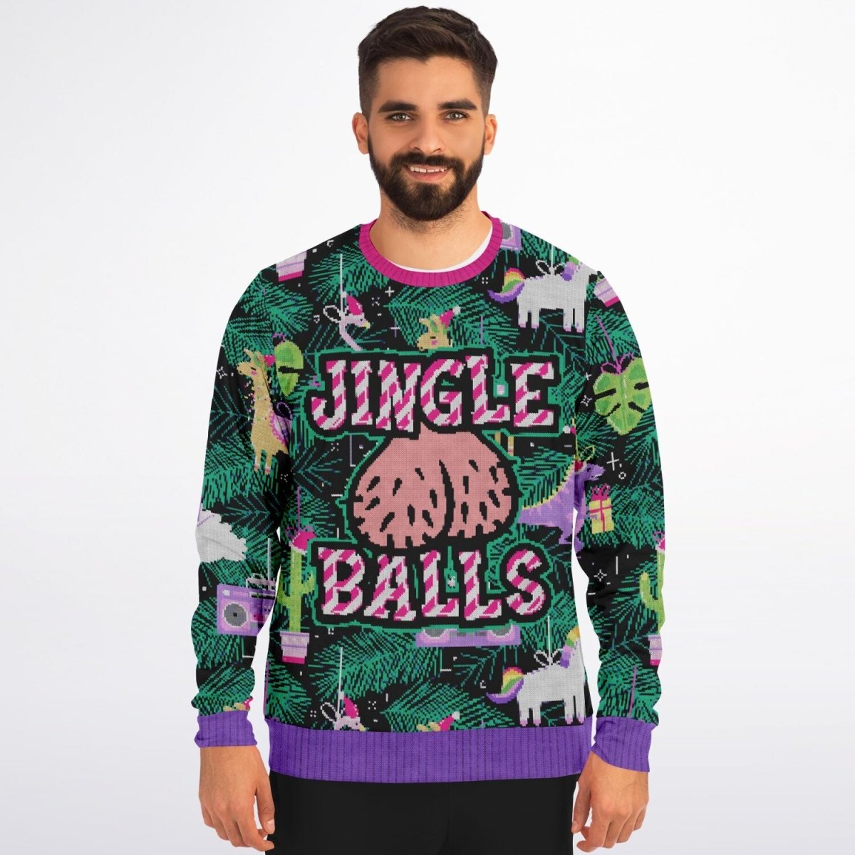 Jingle Balls - Athletic Funny Ugly Christmas Sweater Men, Ladies - TreasuredTale