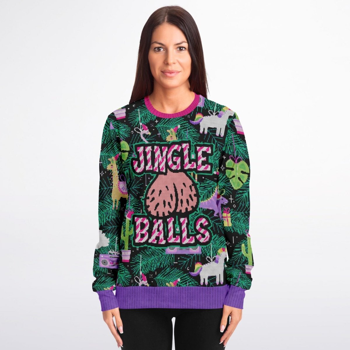 Jingle Balls - Athletic Funny Ugly Christmas Sweater Men, Ladies - TreasuredTale