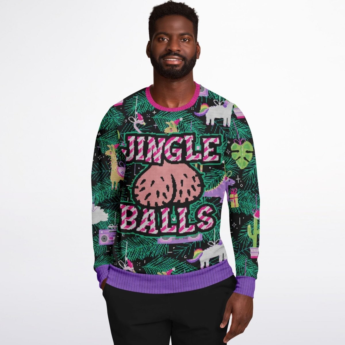 Jingle Balls - Athletic Funny Ugly Christmas Sweater Men, Ladies - TreasuredTale