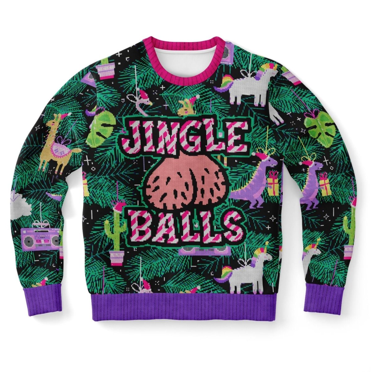 Jingle Balls - Athletic Funny Ugly Christmas Sweater Men, Ladies - TreasuredTale