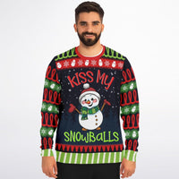 Kiss My Snowballs Snowman Sweatshirt - TreasuredTale