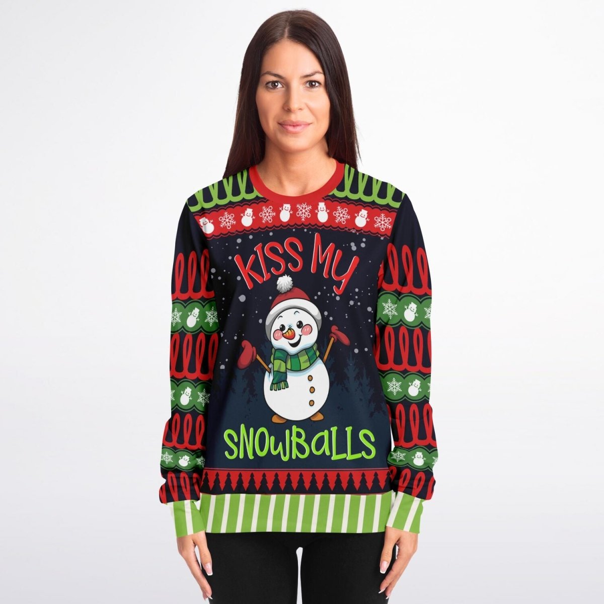Kiss My Snowballs Snowman Sweatshirt - TreasuredTale