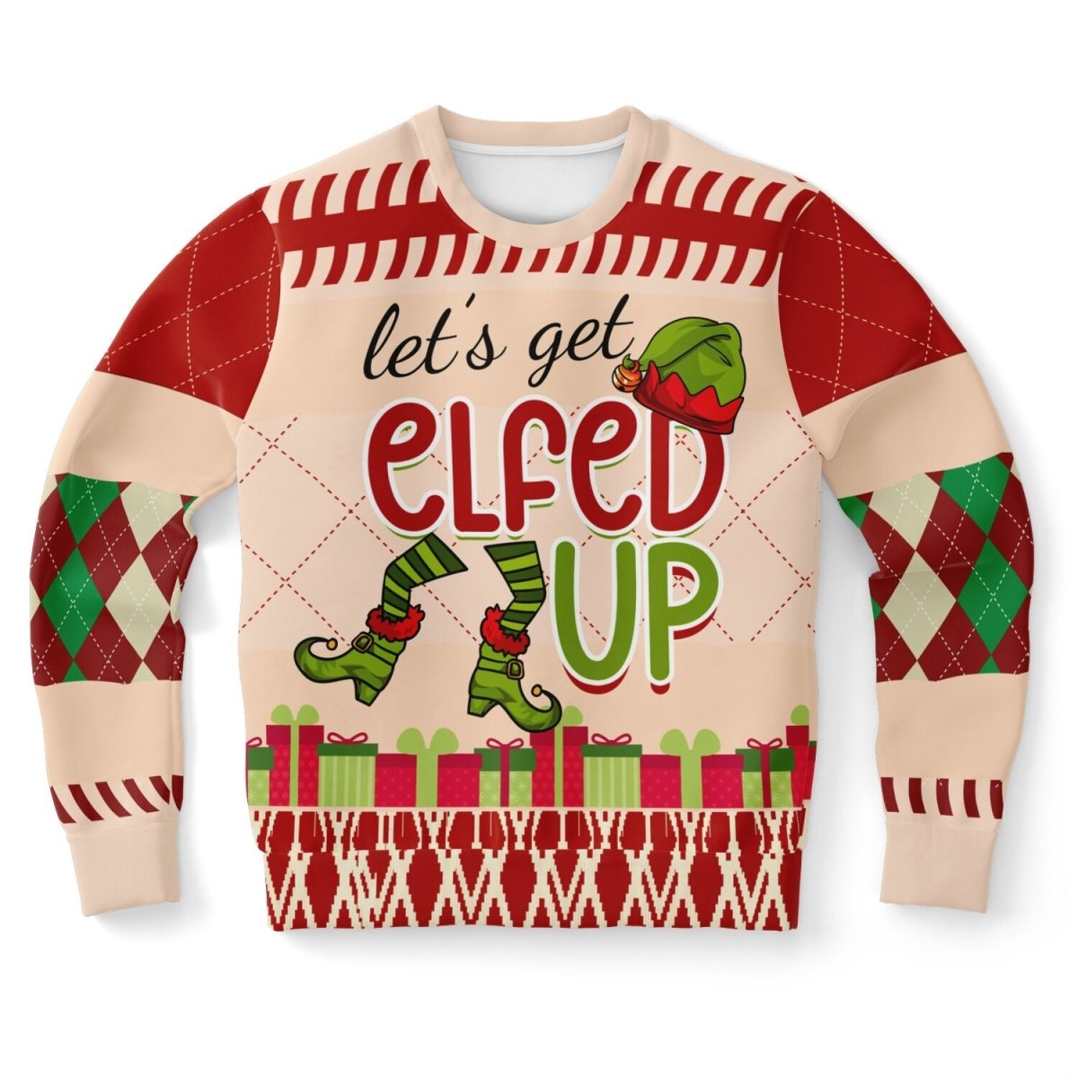 “Let’s Get Elfed Up” Funny Christmas Sweater - TreasuredTale